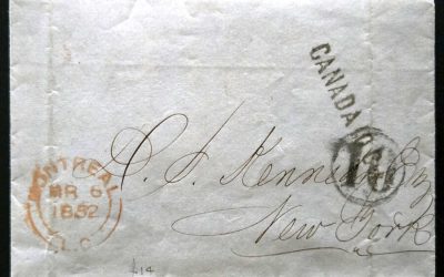 Montreal, LC 5 Mar 1852 stampless Cross Border FLS w/ contents