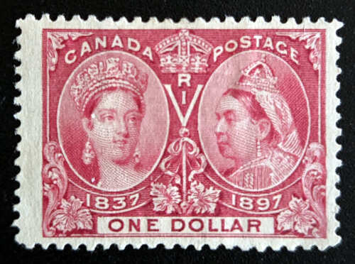 Canada #61 Fine Unu 1897 $1 Jubilee, 24,900 issued