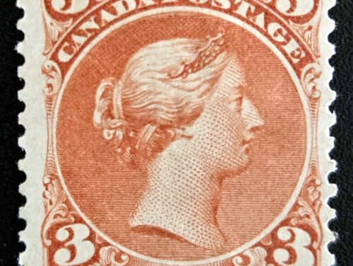 Canada #25 Fine Mint HHR OG 1868 3c LQ 1985 BPA cert