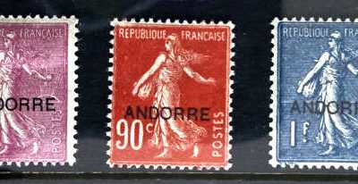 Andorra, Fr. #13-17 Mint 1931 (5)