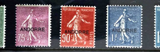 Andorra, Fr. #13-17 Mint 1931 (5)