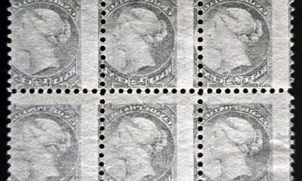 Canada #34 Fine Unu 1882 1/2c SQ Offset Block (6)