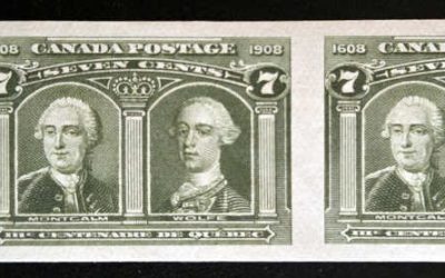 Canada #100a VFNH 1908 7c Quebec wing margin Imperf Pr