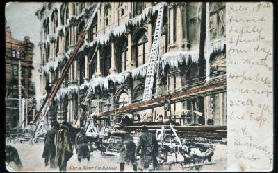 Montreal Winter Fire 18 Jul 1907 stamp off Used Postcard to US