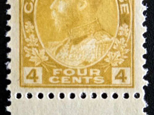 Canada #110LW VF Mint HR 1922 4c Type D Lathework Admiral