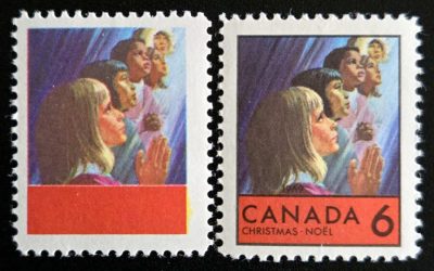 Canada #503a NH 1969 6c Christmas Missing Colour Variety