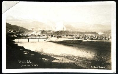 Trail, BC Unu Hughes real photo Postcard