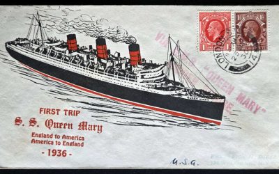 G.B. #211-12 23 May 1936 2.5d cacheted Maiden Voyage Cover