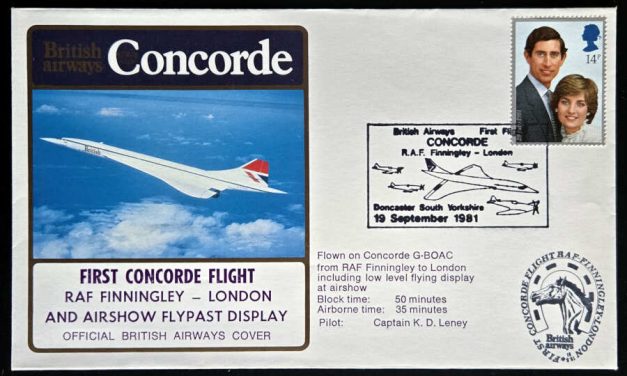 G.B. #950 19 Sep 1981 14p Concorde FFC