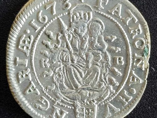 Hungary AU 1673-KB Leopold Silver 6 Krajczar