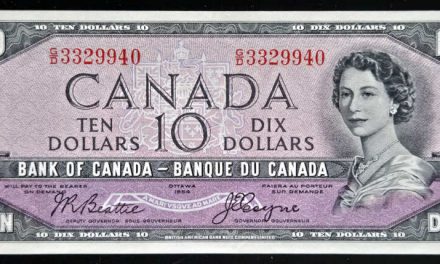 Canada #BC32b Gem Unc 1954 Devil’s Face Variety $10 Bill