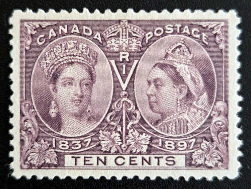 Canada #57ii VF Mint LH 1897 10c Major Re-entry