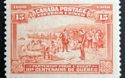 Canada #102 VFNH 1908 15c Quebec Tercentenary