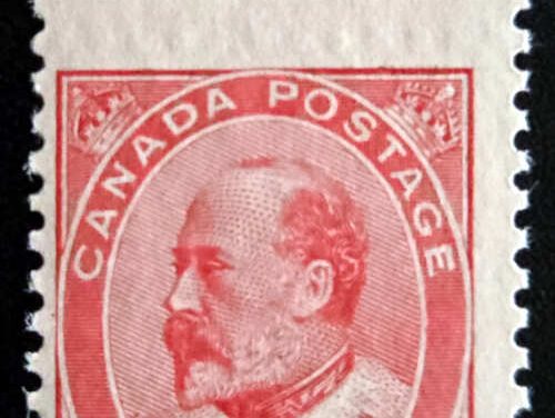 Canada #90 Never Hinged 1903 2c Edward VII Misperf