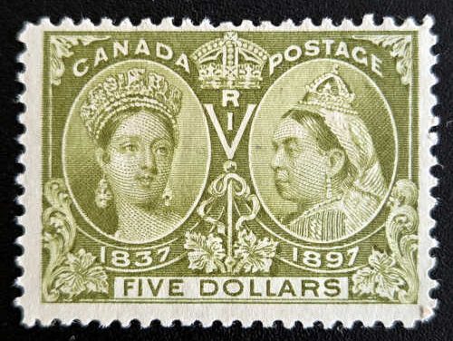 Canada #65 Fine Mint HHR 1897 $5 Jubilee