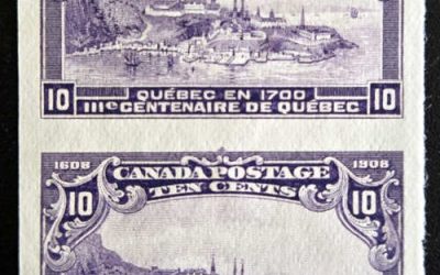 Canada #101i VF Unu 1908 10c Imperf Pair, 100 made