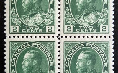 Canada #107a VFNH 1924 2c Thin Paper Block (4)