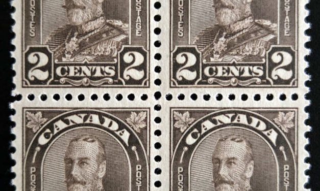 Canada #166i Extended Moustache Variety in NH Blk (4)