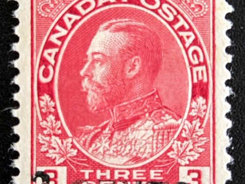Canada #139i VF Mint 1926 2c on 3c Shifted, Slanted Surcharge