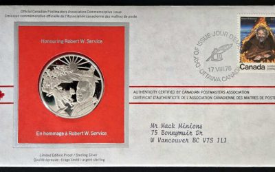 Robert Service #695 17 Aug 1976 8c Silver Medallic FDC