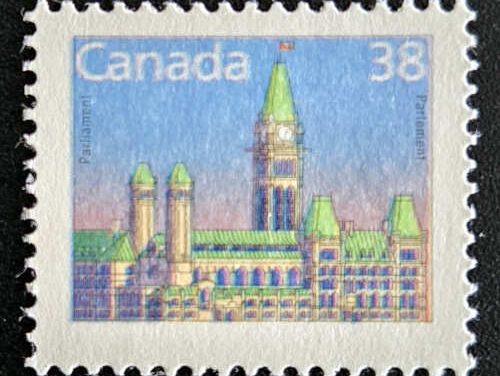 Canada #1165c NH 1988 38c Printed on the Gum Side error