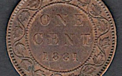 Canada AU 1881H QV Large Cent