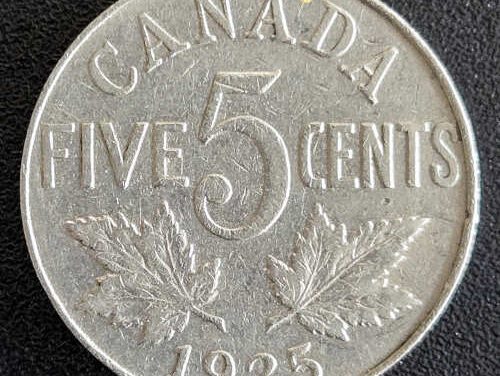 Canada VG 1925 George V 5 Cents $85 Key Date