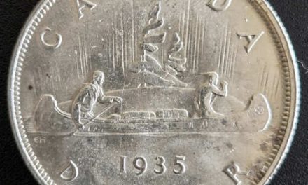 Canada BU 1935 Double XXV Variety Silver Dollar