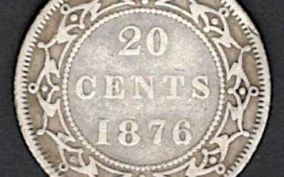 Newfoundland VF 1876H QV Silver 20 Cents