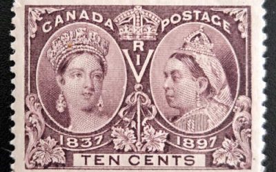 Canada #57i VF Mint 1897 10c Major Re-entry