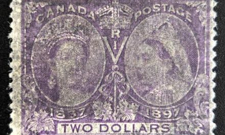 Canada #62 Fine smudge Used 1897 $2 Jubilee, old price on back