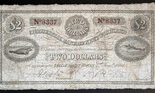 Commercial Bank of Newfoundland VG+ 1884 $2 Banknote $2200+
