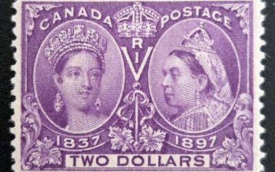 Canada #62 VF Mint 1897 $2 Jubilee, pencil signed $2000
