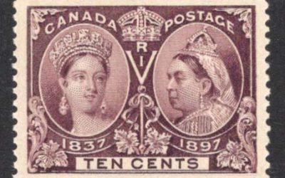 Canada #57 10c brown violet QV Jubilee