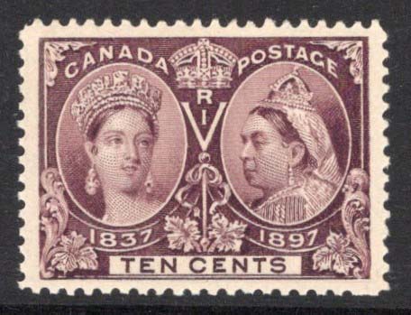 Canada #57 10c brown violet QV Jubilee