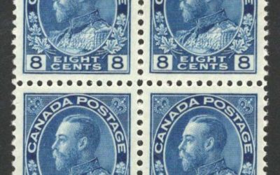 Canada #115 8c blue, dry printing (1925) George V Admiral