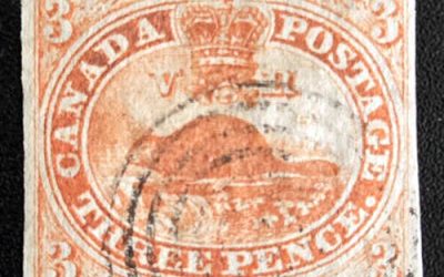 Canada #1 VF Used 1851 3d Beaver, ex Camelia PLC $1600