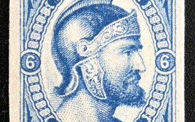 Canada VF 6d Blue Viking Head Essay, ex Camelia PLC