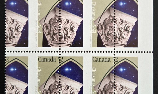 Canada #1586 VFNH UR 1995 52c Christmas Misperf Block (4+)