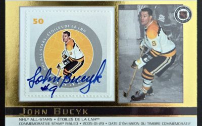 Johnny Bucyk Autographed 2005 50c Canada Post Stamp Card