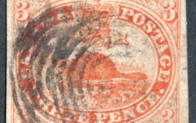 Canada #4d VF used 3d imperforate “Beaver” thin-paper