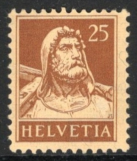 Switzerland #179a 1933 William Tell issue, with Grilled Gum