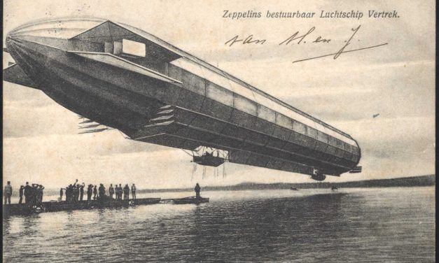 Zeppelin / Airship. Netherlands published, 1908 used Air Ship postcard