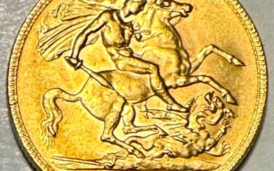 Australia 1931 George V Gold Sovereign, with “P” Perth mint Mark