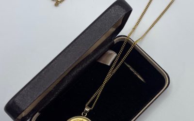 Canada 1967 Centennial Gold Coin, in gold bezel and necklace