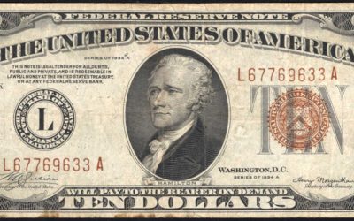 Hawaii Fine+ 1934A $10 Banknote