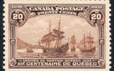Canada #103. VF Mint Never Hinged 1908 20c Quebec 2026