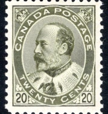 Canada #94 20c olive, Edward VII issue