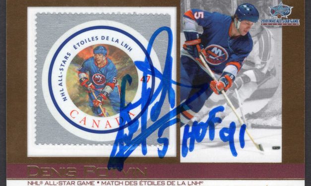 Denis Potvin Autographed 2001 Canada Post 47c Stamp Card