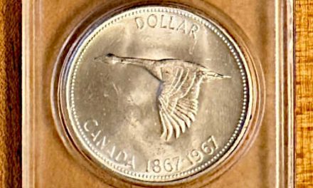 Canada 1967 QEII Centennial Silver Dollar, in 60th Annual Visit on 75th Birthday of Bellingham Bay (King Solomon) Lodge